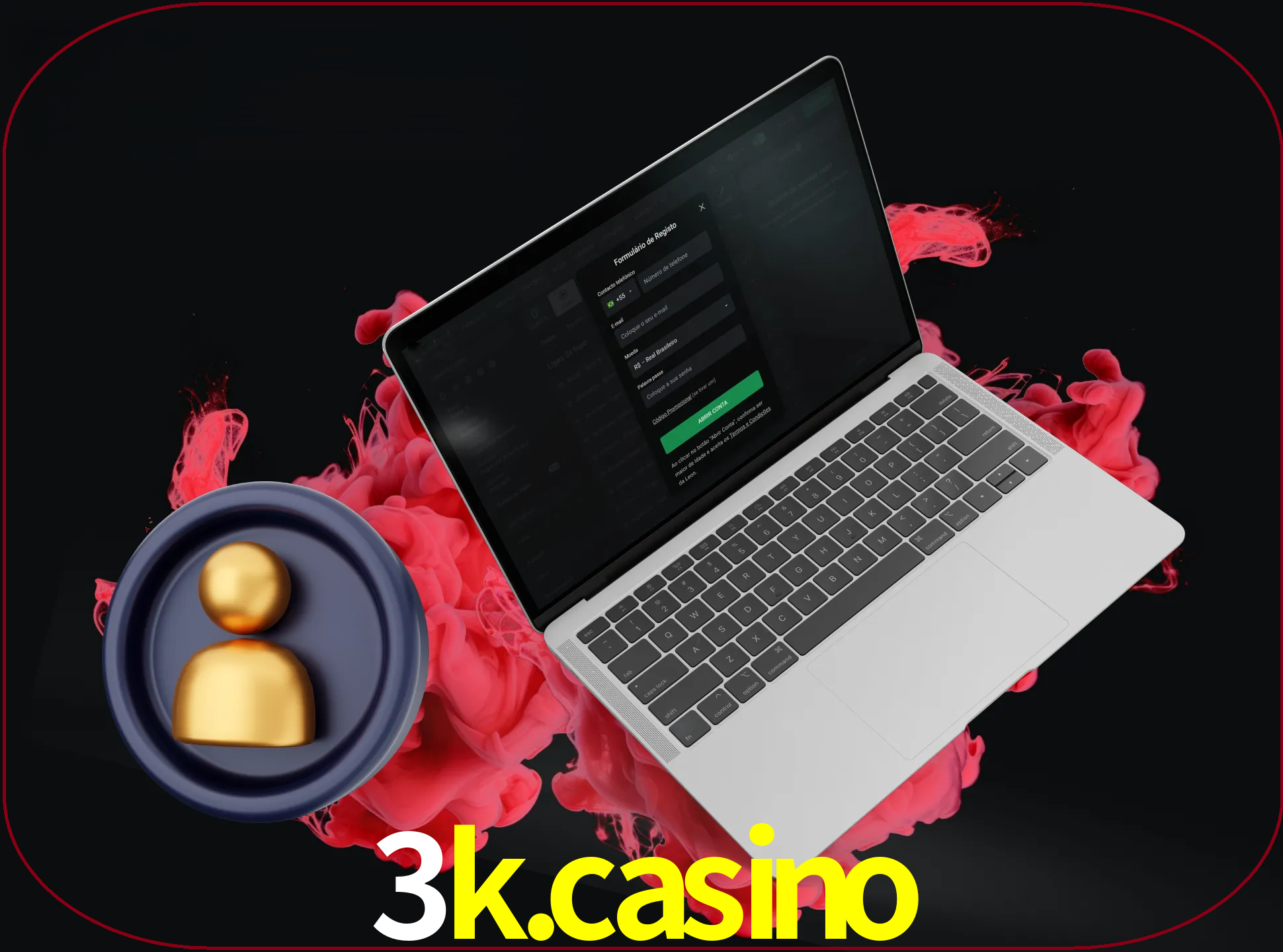 No cabeçalho do site 3K.CASINO, clique no botão que o levará a um formulário especial onde terá de introduzir as suas informações actuais.