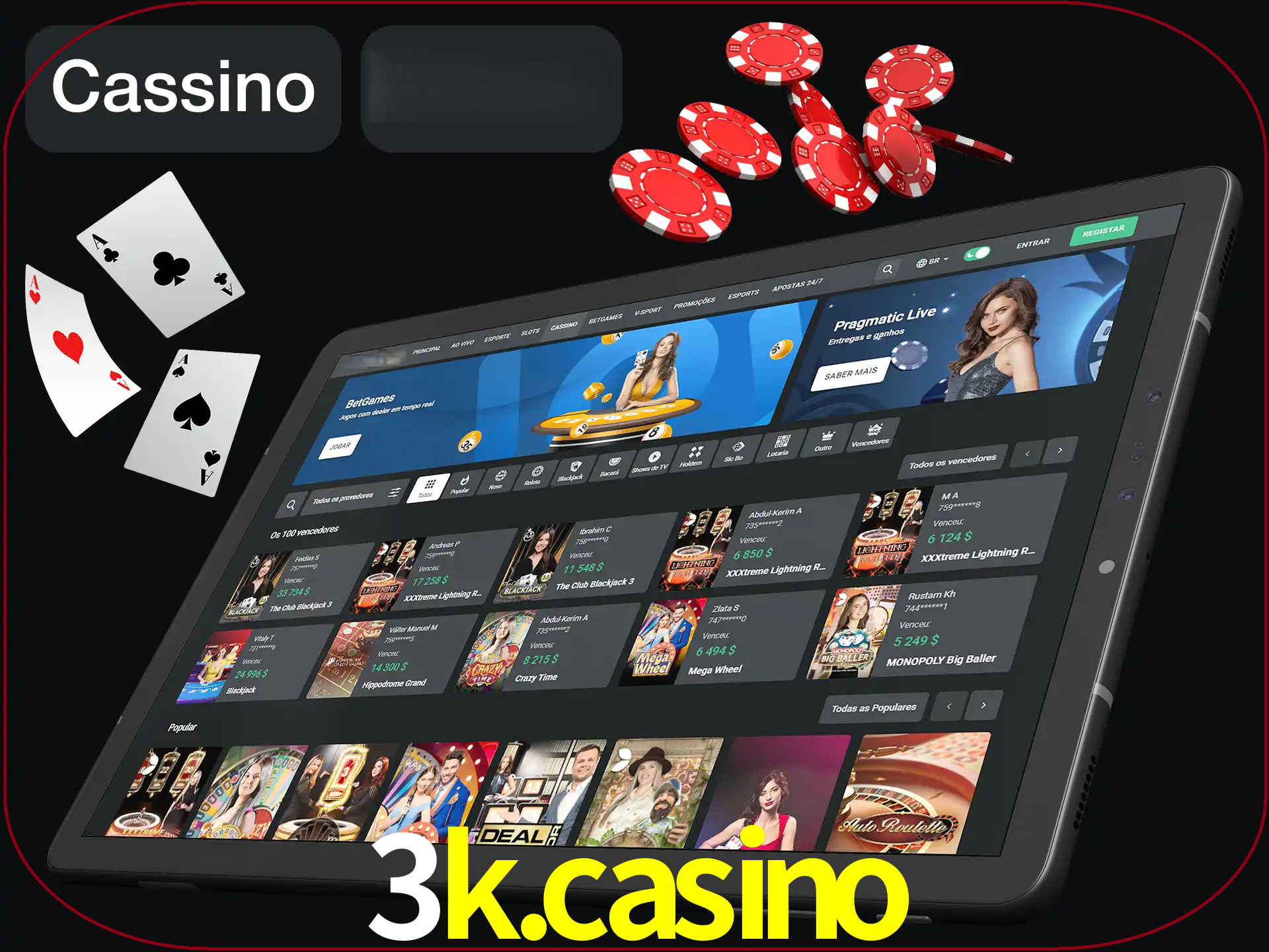 Jogue vários jogos de cassino em nosso cassino.