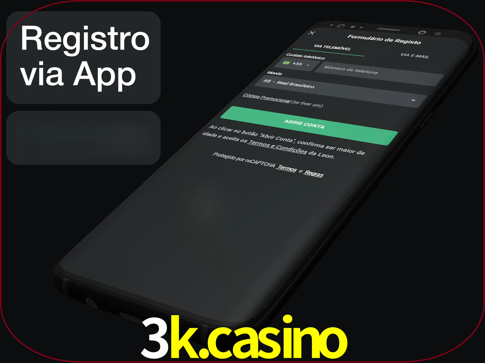 Registre-se quiclly em LeonBet usando o aplicativo.